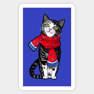 Cat in a scarf Sticker